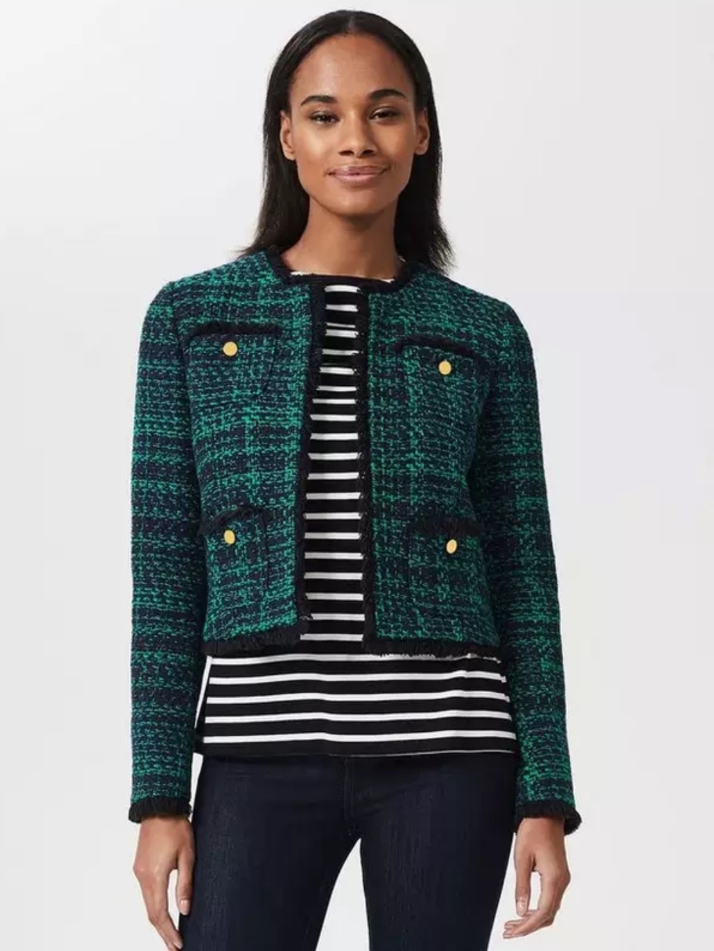Hobbs London Rosa Tweed Jacket Size 8